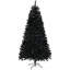 Arbre de Noël 6 pi avec sapin de Noël artificiel non éclairé avec branches réalistes, sapin de Noël avec 618 pointes, noir-107091505