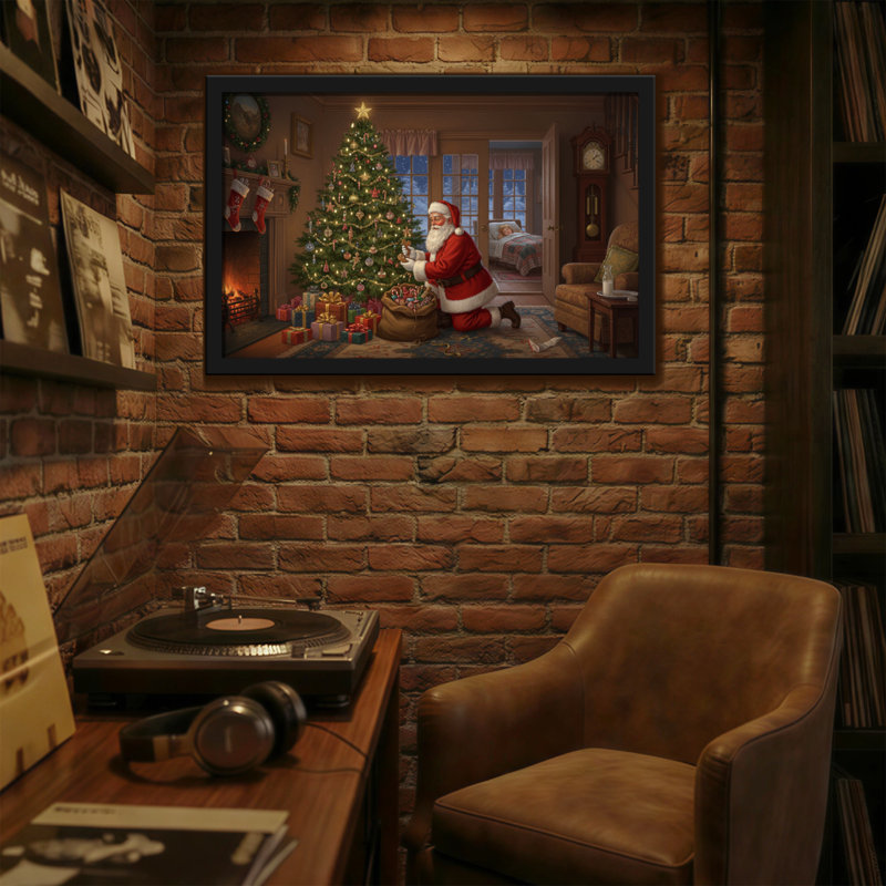 Arbre de Noël de Noël père Noël décorant, H 24 po x l 36 po