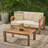 GENSER LOVESEAT & COFFEE TABLE