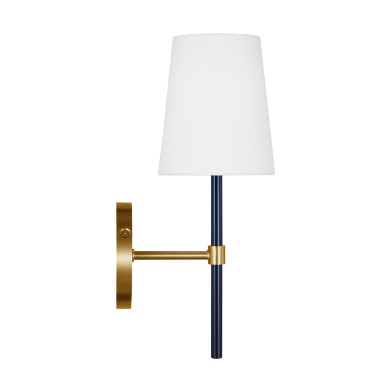 Monroe 1 - Light Armed Sconce, Burnished Brass NVY