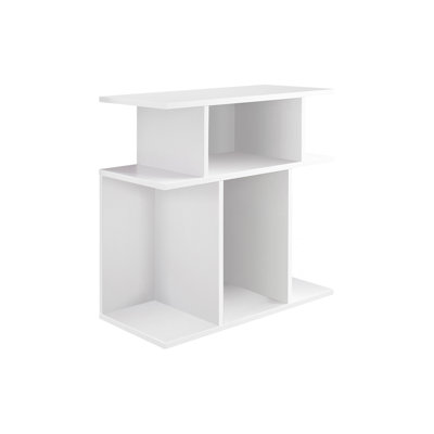 Contemporary Three-Tier End Table  With Open Shelves