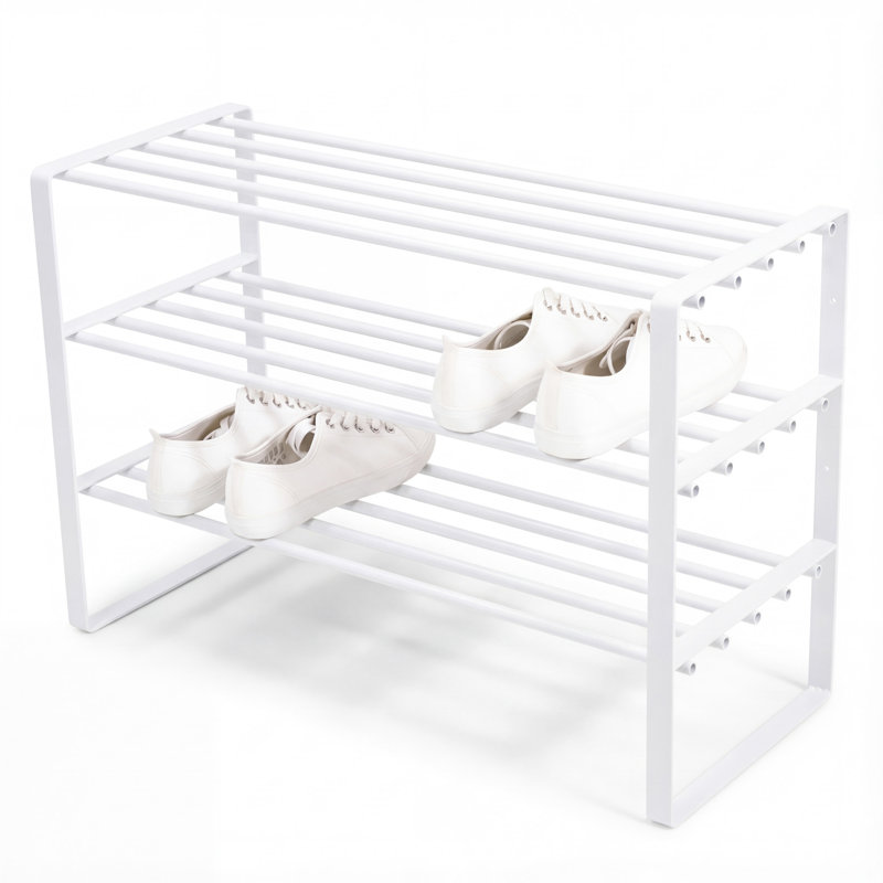 Rex 12 Pair Shoe Rack, White