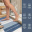 15,75 po X 23,62 po Tapis de bain floqué, antidérapant, doux et très absorbant pour la salle de bain, bleu-1145489797-1145489850