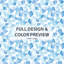 Ensemble de housse de couette et coussin décoratif Coastal Bedding of 3 - Abstract Blue Whisper-124112552