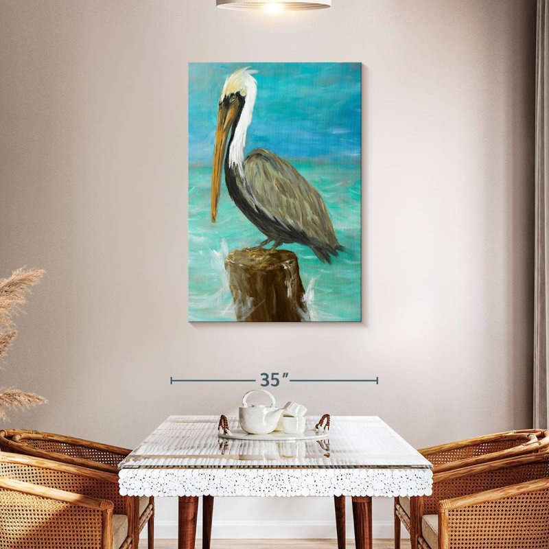 Brampt Single Pelican On Post, 45" H x 30" W