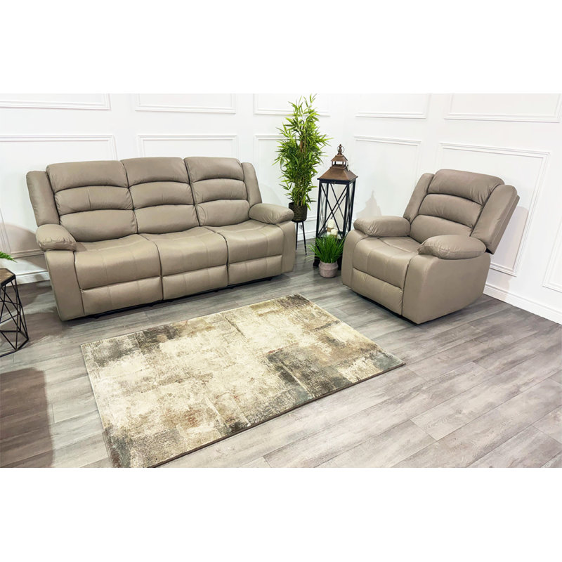 Mykita 510.54cm Wide Glider Standard Recliner, Beige
