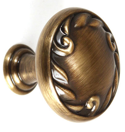 Poignée champignon ornée, Antique English, H 1,5 po x l 1,5 po x P 1,25 po