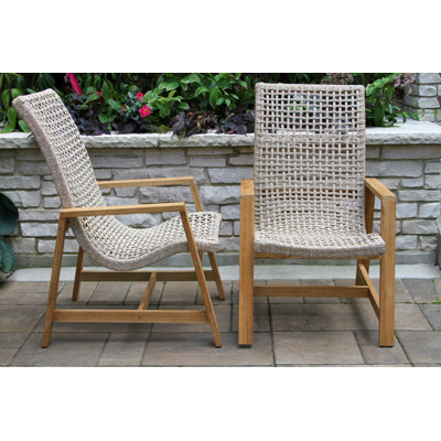 Chaise de patio en teck Demetri