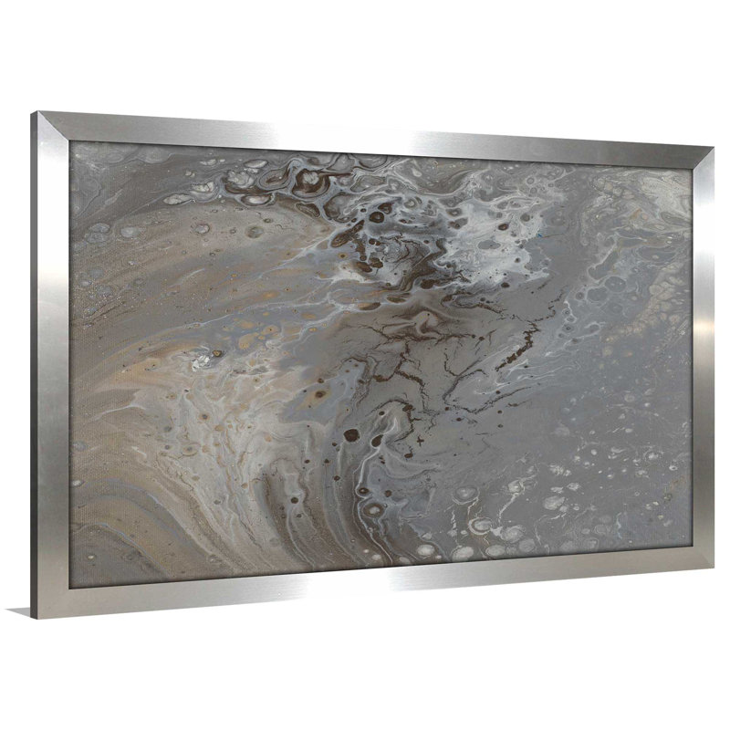 «Modern Flow I», reproduction de peinture à l'huile sur acrylique encadrée, H 27,5 po x l 39,5 po x P 0,75 po