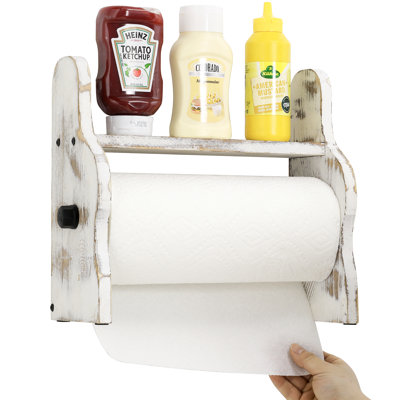 Wood Wall / Under Cabinet Mounted Paper Towel Holder