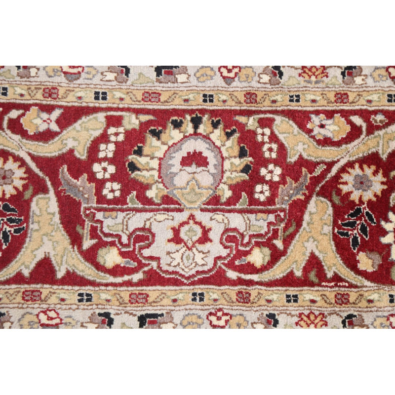 Tapis oriental unique à teinture végétale Tabriz noué à la main 8 pi 9 po x 12 pi 8 po