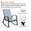 Chaise berçante d'extérieur en métal Zimora