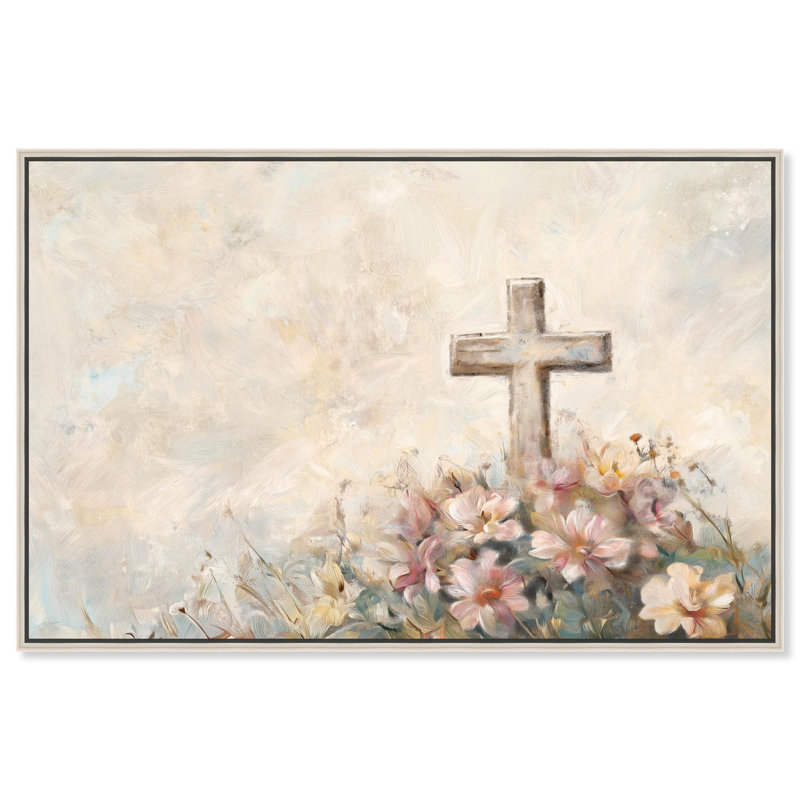 «Blessed Remembrance Canvas» par Art Remedy, H 21 po x l 31 po, Cadre argenté