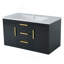 Meuble-lavabo mural 36 po avec lavabo en résine, armoire de rangement flottante et 2 tiroirs pour salle de bain moderne