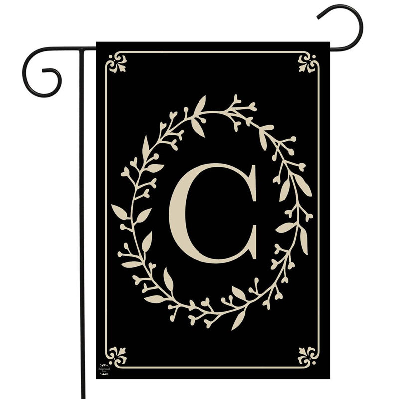  Classic Monogram Letter C Garden Flag