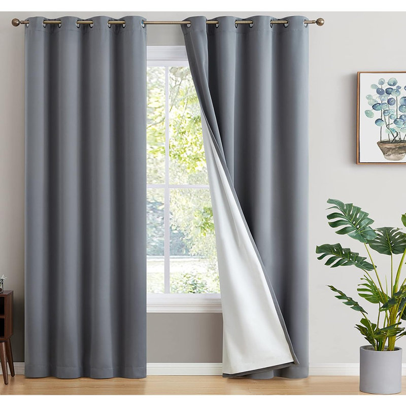 Rideaux transparents en lin blanc neige - 2 panneaux à œillets, tissage ouvert, style maison de campagne, L 54 po x L 72 po