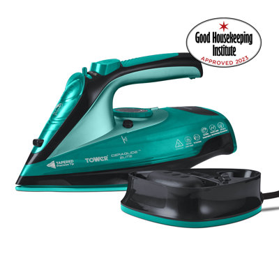 Tower T22008TL CeraGlide Cordless Steam Iron with Ceramic Soleplate and Variable Steam Function