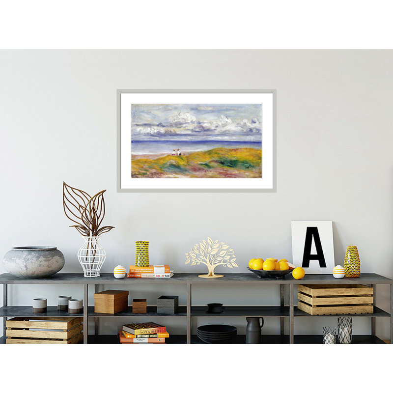 Sur les falaises par Pierre-Auguste Renoir, impression giclée encadrée, 26,76 po H x 41,5 po L