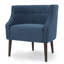 Chaise moderne bleu marine - Tissu d'ameublement, élégant, bois de bouleau club pour la détente baignoire bleue avec capitonnage à boutons et pieds-523451421