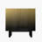 Modern Matte Black 2-Door Accent Cabinet with Gold Wire Mesh & Push-to-Open