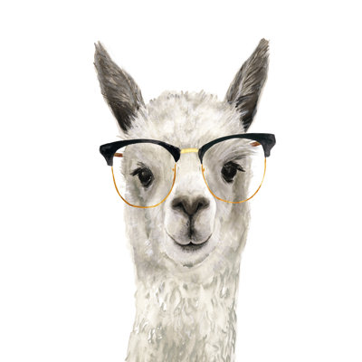 Hip Llama IV by Victoria Borges - Painting Print