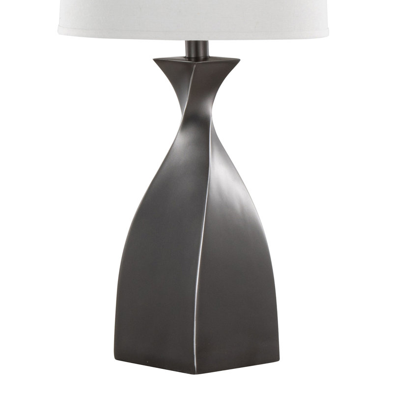 Contemporary Accent Table Lamp, Gray