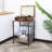 Rustic Brown Record Player Stand, 2-Tier End Table, Versatile Storage For Living Room And Bedroom