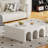 Console Table, Multifunctional 4-Tier Book Shelf & Coffee Table