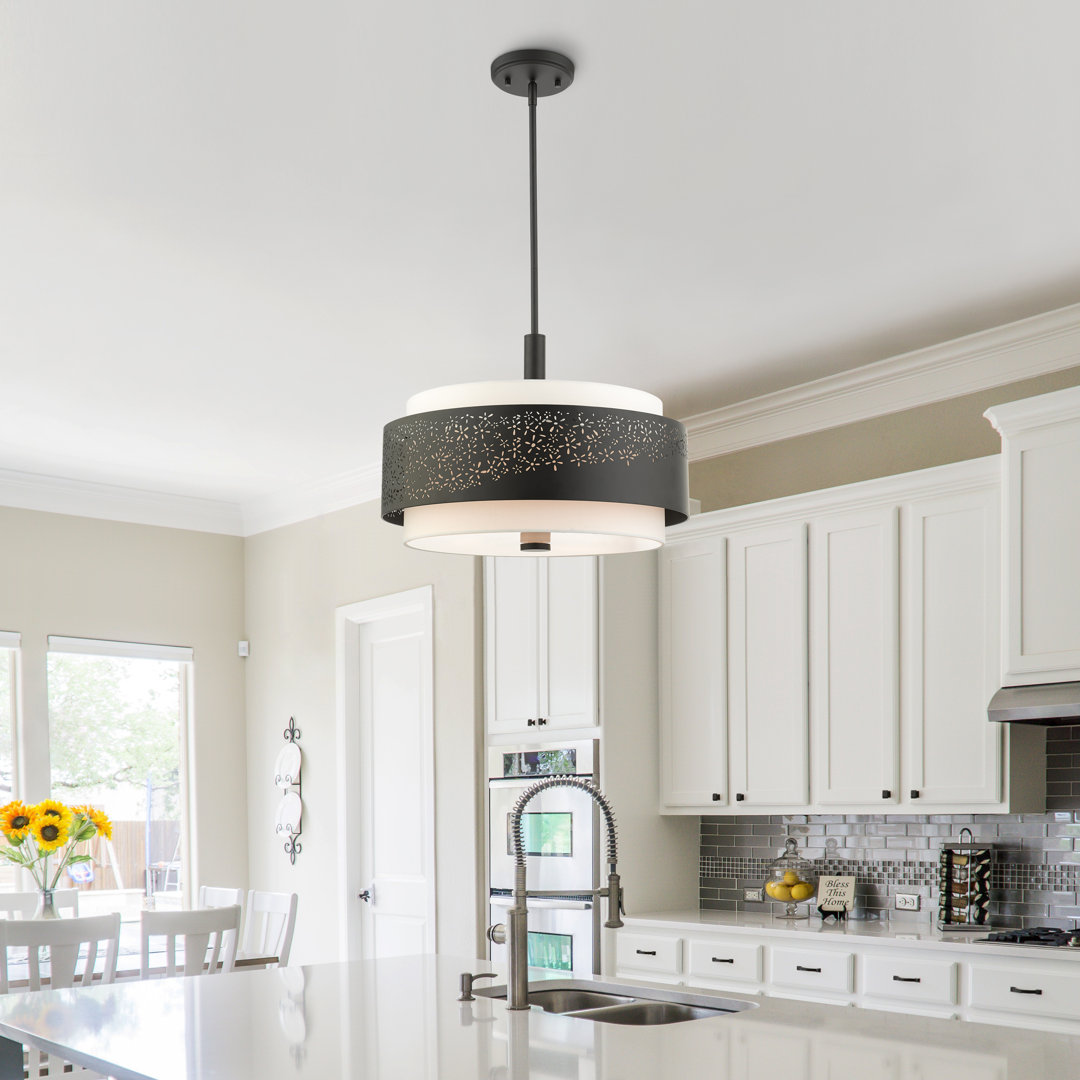 Bevil 4 - Light Dimmable Drum Chandelier Latitude Run®