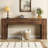 Long Farmhouse Entryway Console Table With Handcrafted Line Design, Wooden Sofa Table For Hallway, Living Room, Or Behind Couch-878365077
