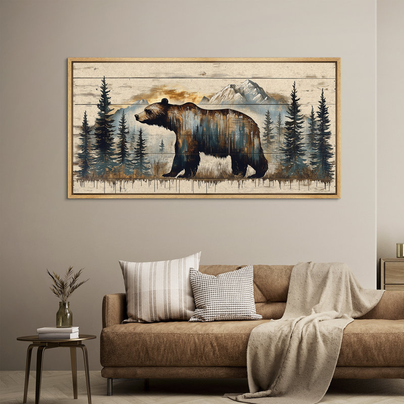 Impression sur toile encadrée «Wood Panneau Effect», Naturel, H 30 po x l 60 po