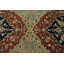 Tapis de couloir rouille à motif floral Heriz Serapi