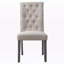 Chaise d'appoint Ferrous Beige Lin et finition grise (ensemble de 2)
