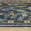 Tapis oriental en polypropylène tissé à la machine en bleu / or / orange-176967815