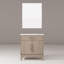 Meuble-lavabo simple.  Comptoir et miroir en marbre de Carrare-1295619265