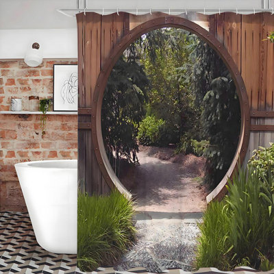 Rideau de douche avec crochets inclus