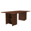 [Old: W2700P385518] Table de salle à manger de 78 pouces de long avec base de rangement en placage de bois de noyer, table de ferme rectangulaire en bois aggloméré pour 6 personnes, table de cuisine rustique moderne pour la salle à manger