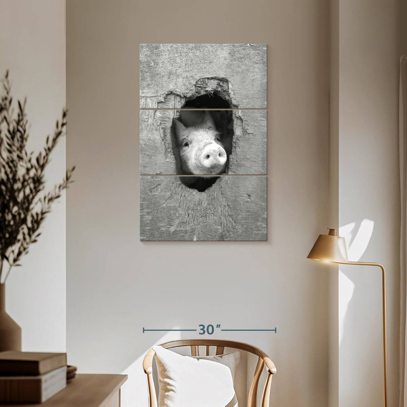 Brampt Peeking Pig, 57" H x 36" W