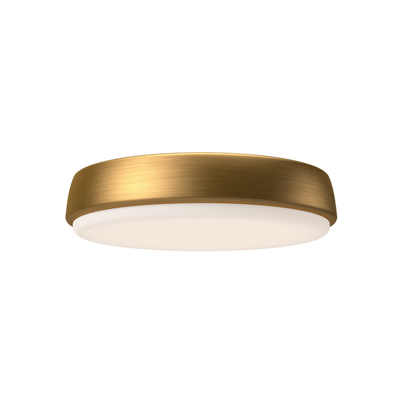 Laval Acrylic LED Flush Mount, Aged Gold, 2.38" H x 11.13" W x 11.13" D