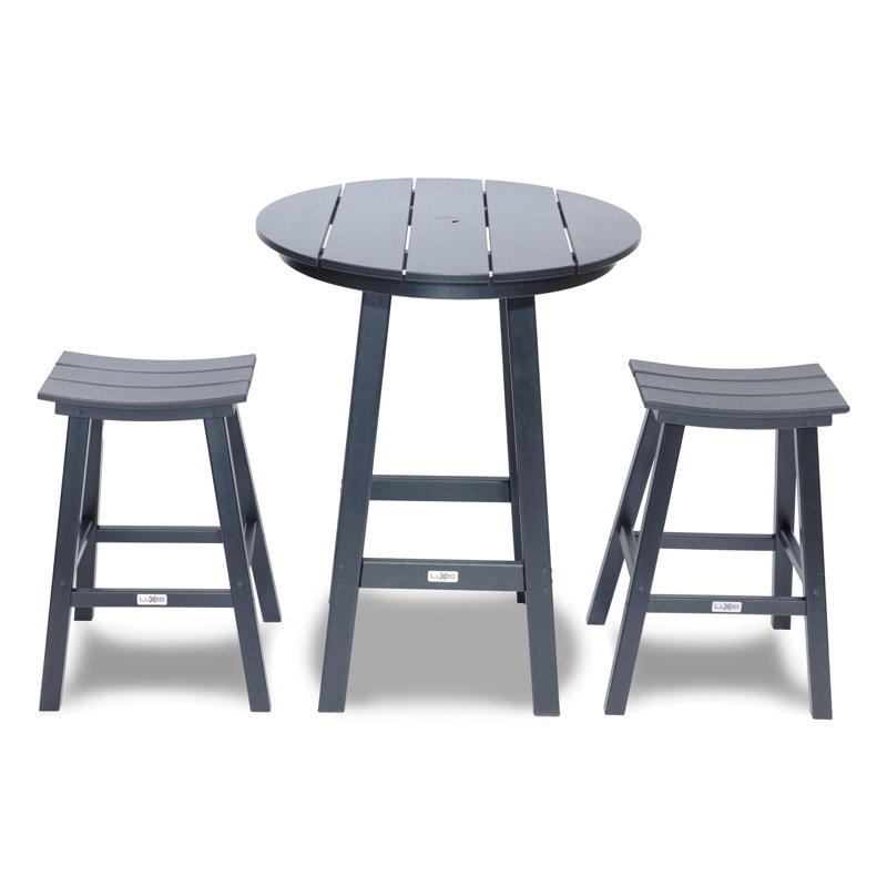 Bailey-Cabo Round Counter (3-Piece Set), Gray