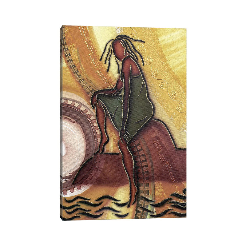 « By the Water » par Fred Odle-impression, H 18 po x l 12 po x 1,5 po, Toile tendue, Pas de tapis