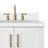 Freitas 37'' Solid Wood Single Bathroom Vanity in White with 1.5'' Pure White Quartz Top, Left Offset, Rectangle Sink-1126535627-1121084627-1194464281