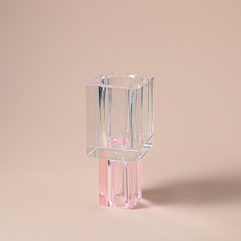 Jeyshan Crystal Table Vase, 9'' H x 3.25'' W x 3.25'' D
