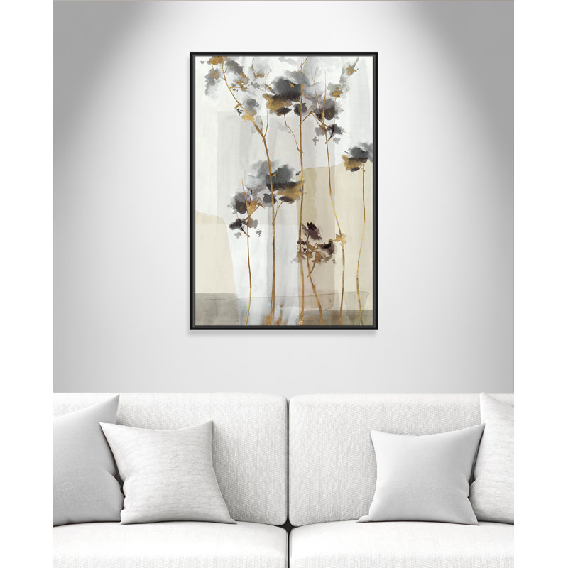 Impression Golden Zen II par Eva Watts, Toile avec cadre, L 25,5 po x H 37,5 po, Black Floater