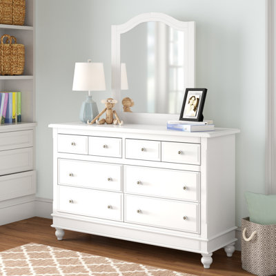 Commode double 8 tiroirs avec miroir Adriel