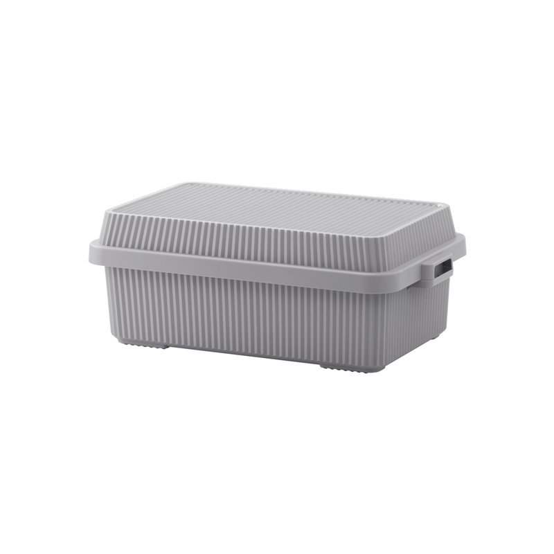 Boîte de rangement en plastique Like-it, Gris, H 10,55 po x l 16,61 po x P 27,83 po