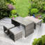 Kiwon 4 - Person Patio Dining Set Rectangular Table with Cushions Included