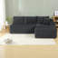 Canapés modulaires modernes à compression, canapé en forme de L en peluche de 96 pouces pour la maison