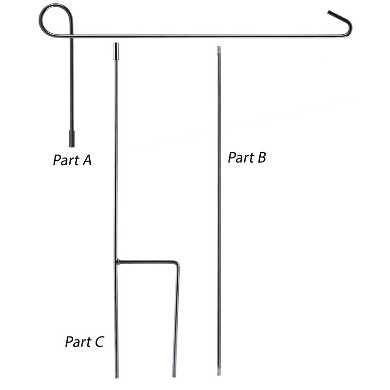 Winon Metal Adjustable Garden Flagpole