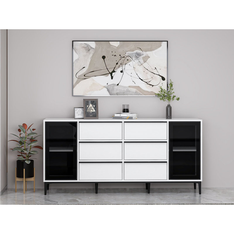 Minerva 85cm Sideboard, White
